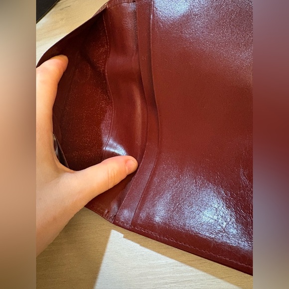 Cartier Burgundy Leather Wallet - Picture 7 of 12